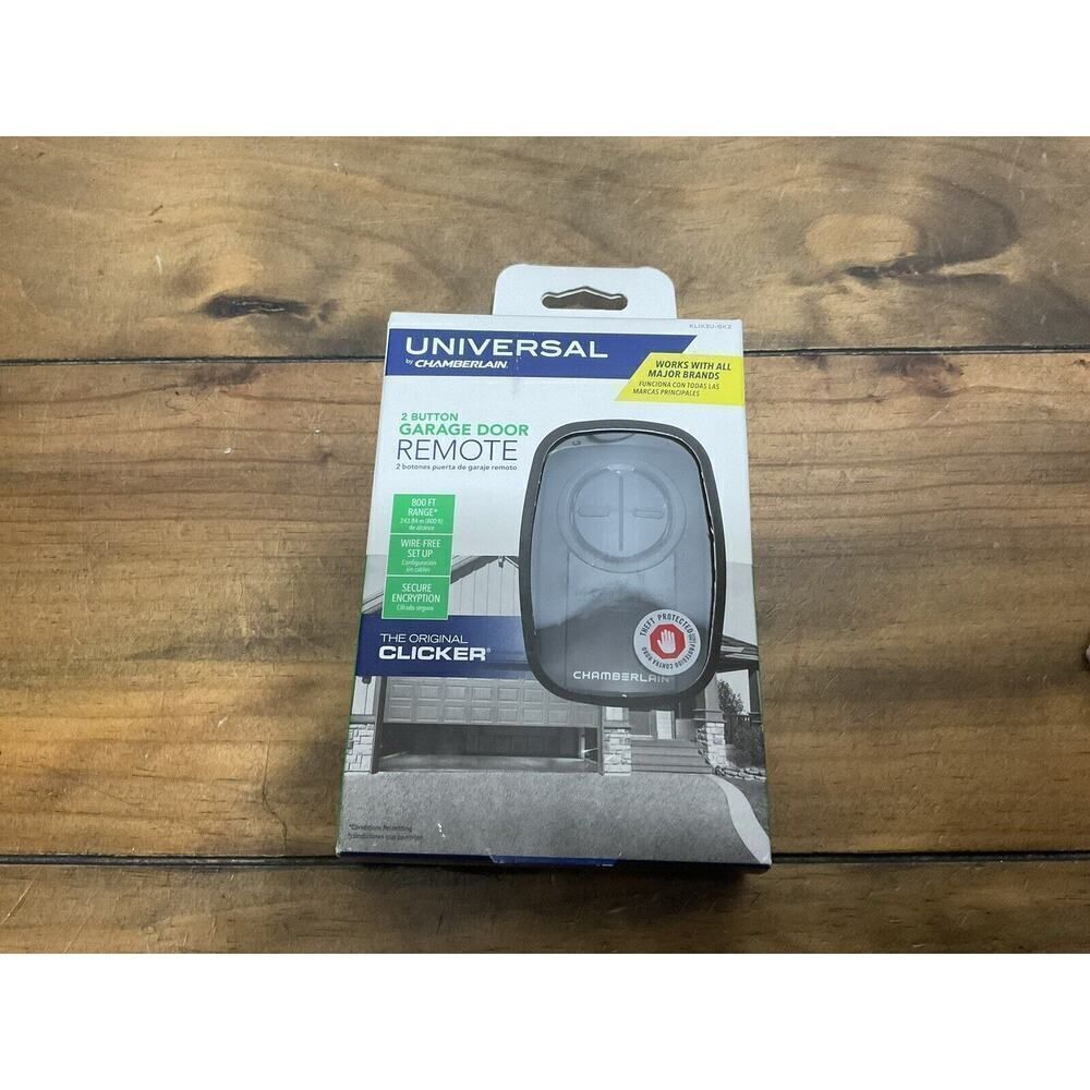 Chamberlain Clicker KLIK5U-BK2 Black Universal Garage Door Remote Two Button